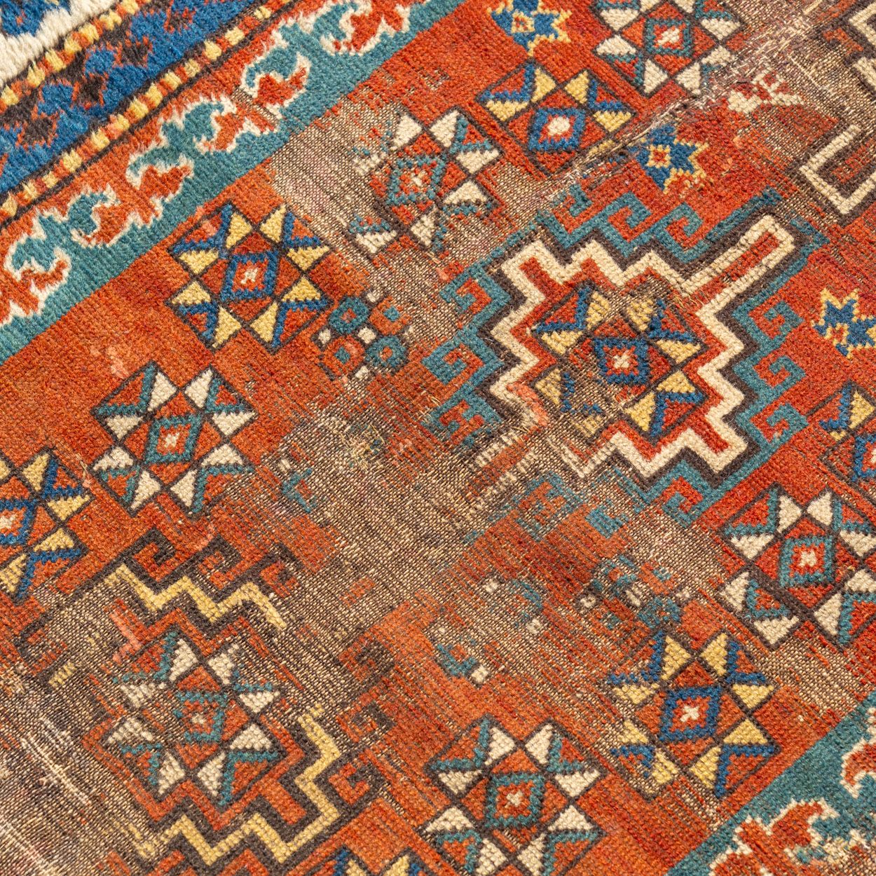 4' x 6'4" Antique Caucasian Rug RUGS - vintage Rug & Weave Rugs