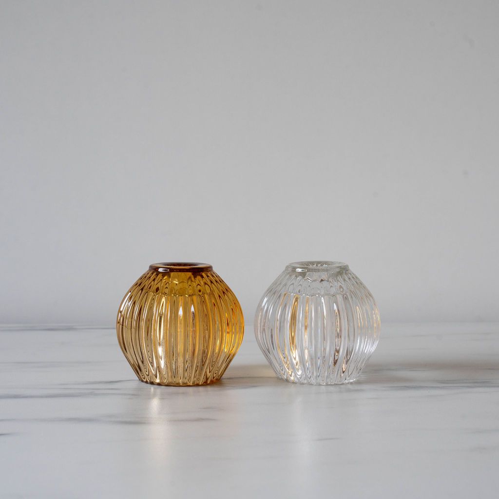 Ridged Glass Taper/Votive Holder candle holder Abbott Collection