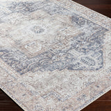Aria Steel / Taupe Washable Rug RUGS - synthetic Surya