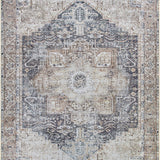 Aria Steel / Taupe Washable Rug RUGS - synthetic Surya