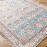 Aria Ocean / Clay Washable Rug RUGS - synthetic Surya
