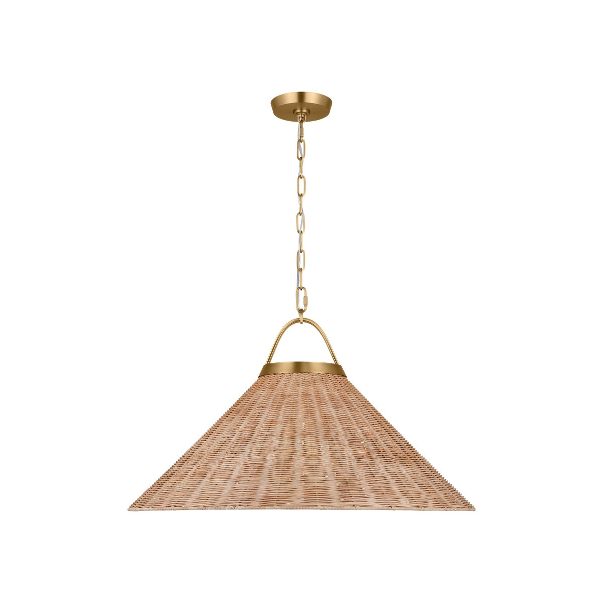 Whitby Grand Pendant LIGHTING - pendant Visual Comfort Burnished Brass