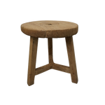 Wells Vintage Wooden Wheel Side Table 5-VINTAGE - stool Hauer Market