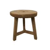Wells Vintage Wooden Wheel Side Table 5-VINTAGE - stool Hauer Market