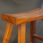 Vintage Curved Wood Stool 0-VINTAGE - stool Blue Ocean Traders