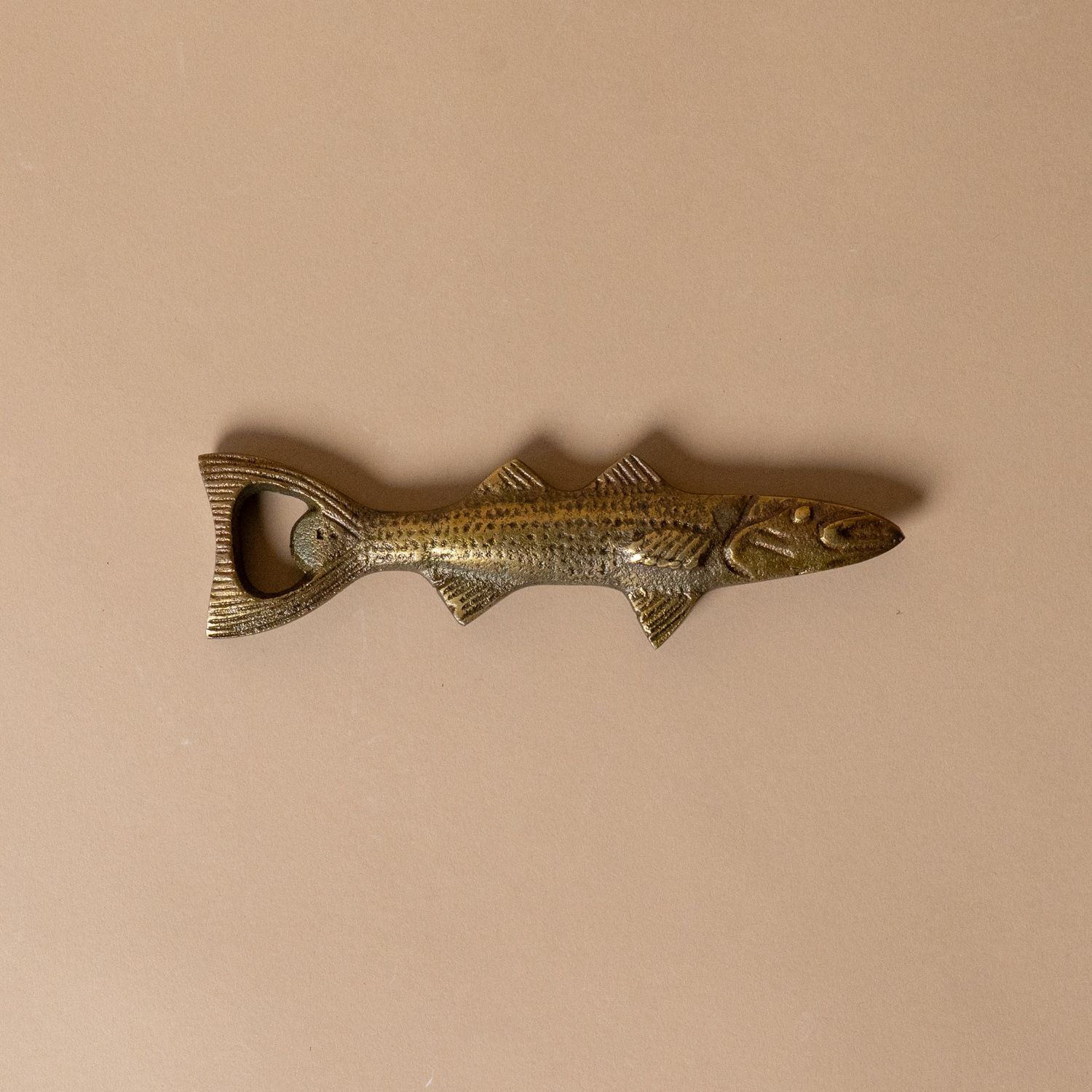 Brass Finish Fish Bottle Opener - Rug & Weave