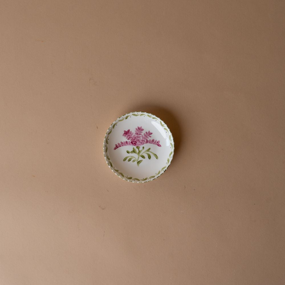 Hand-Painted Porcelain Dish - Floral Bouquet dish Cristina Cisneros (Faire)