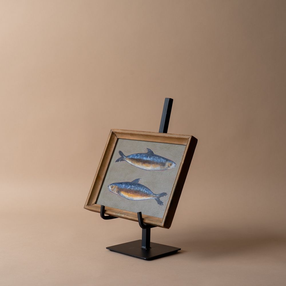 Double Arm Black Iron Easel easel Luxe B Co (Faire) Small