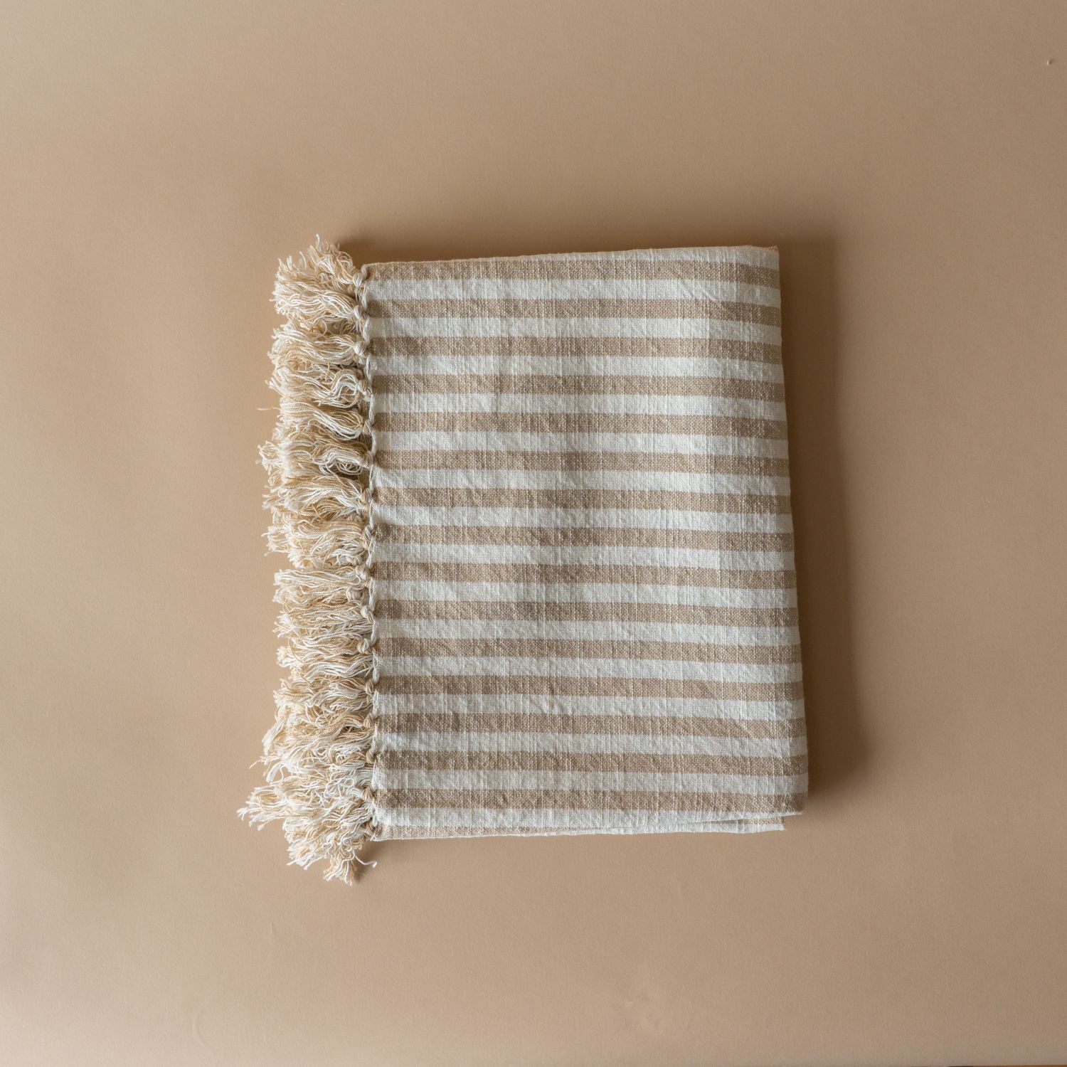 Latte Stripe Hammam Bath Towel towel Indaba