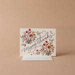 Many Thanks Wildflowers Card greeting card Inkwell Cards (Faire)