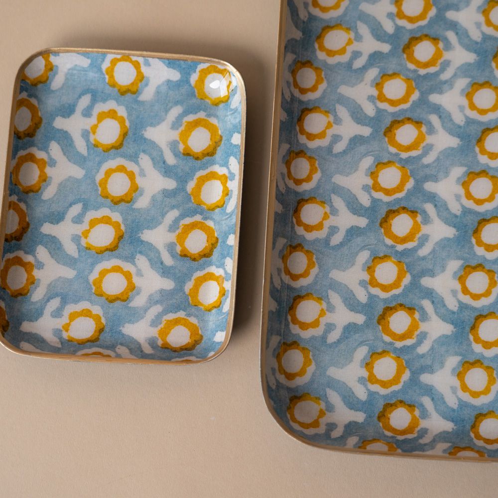 Sunflowers Enamelled Tray - Rug & Weave