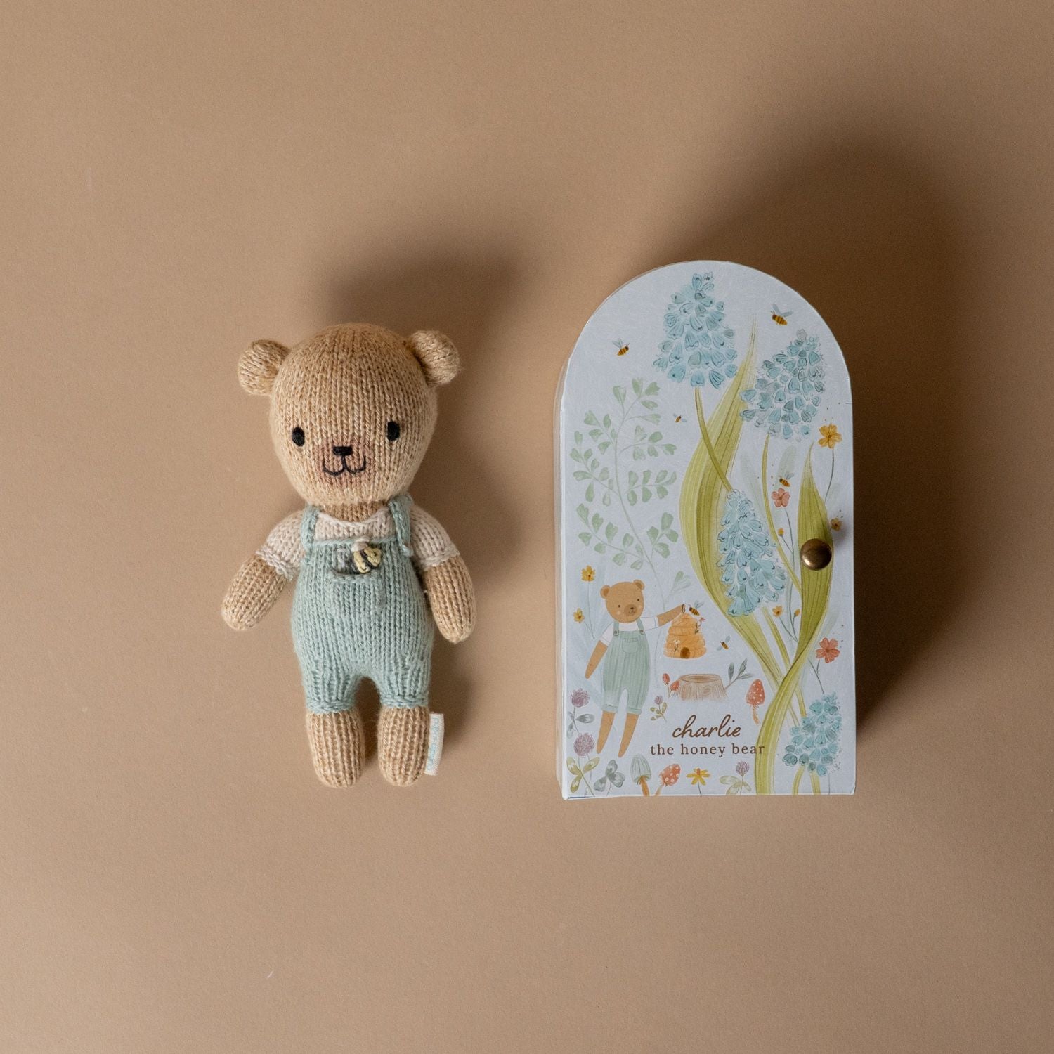 Tiny Blue Bear Soft Toy by Cuddle+Kind - Rug & Weave