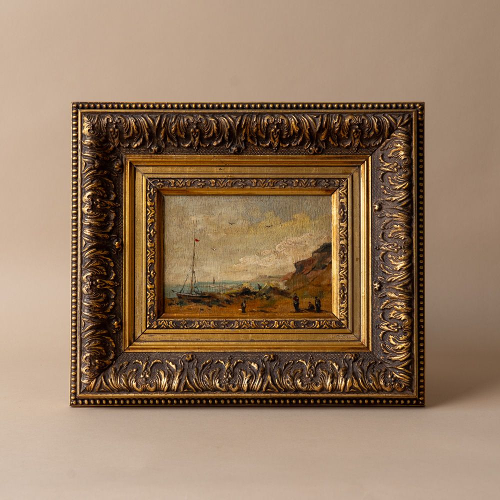 "Siesta" Framed Vintage Painting - Rug & Weave