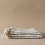 Latte Stripe Hammam Bath Towel towel Indaba