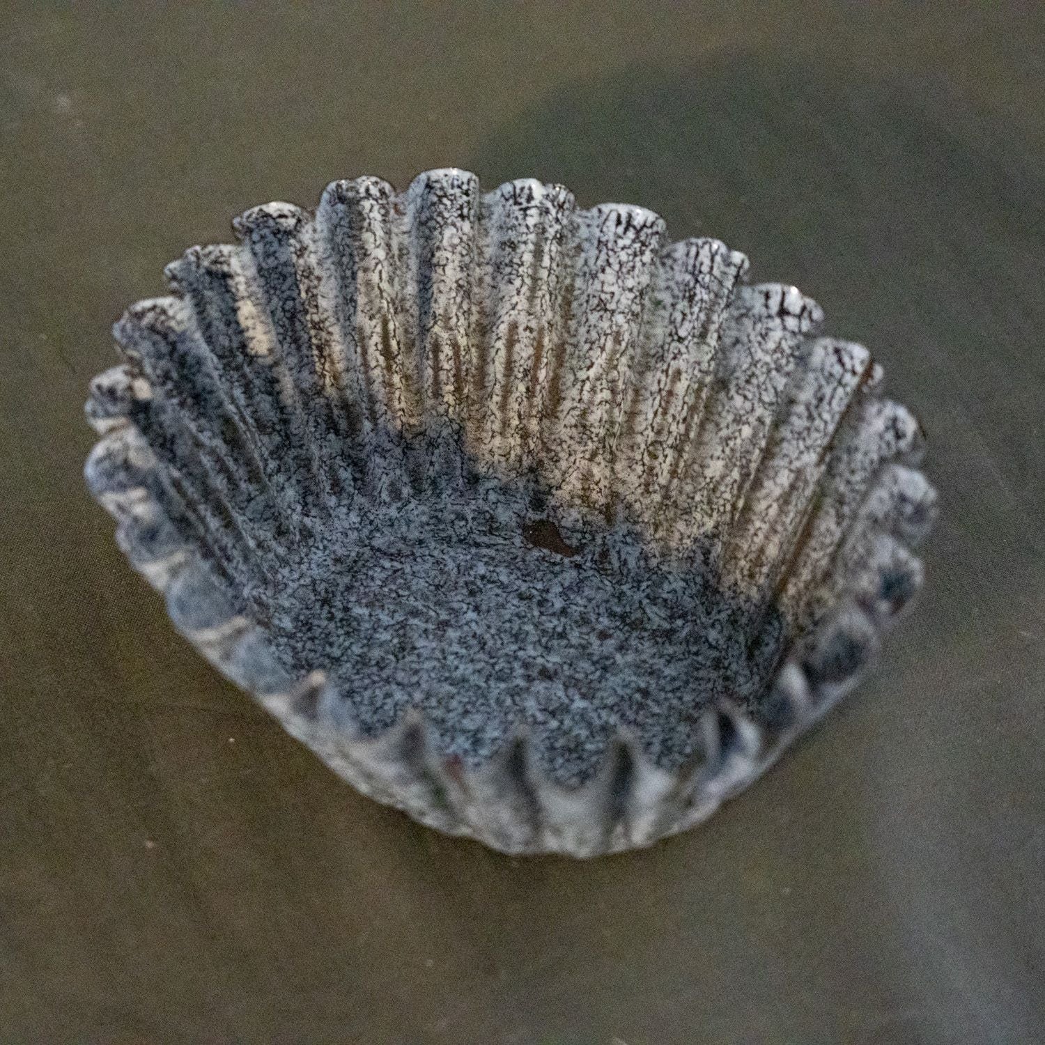 Vintage Pleated Enamelware Dish 0-VINTAGE - bowl Rug & Weave