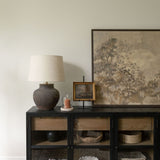 Rust Ribbed Pillar Candle candle Estelle (Faire)