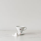 White Ceramic Coffee Dripper pour over dripper DETOUR Coffee Roasters