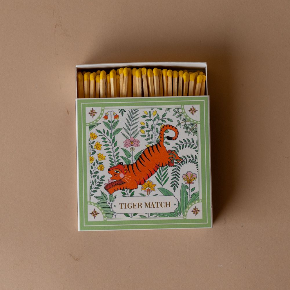 Decorative Safety Matches - Green matches Archivist Gallery (Faire) Floral Tiger