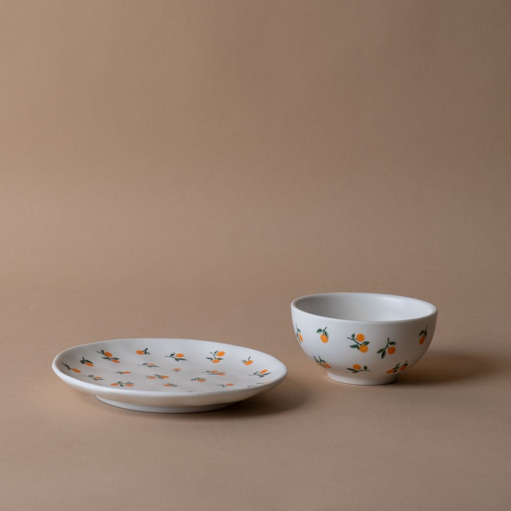 Tiny Oranges Appetizer Plate - Rug & Weave