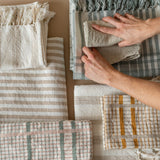 Latte Stripe Hammam Bath Towel towel Indaba