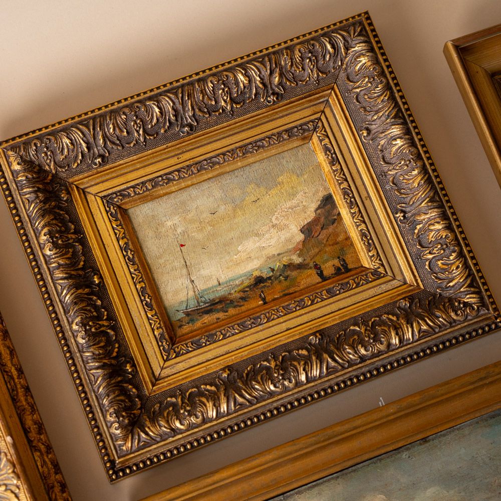 "Siesta" Framed Vintage Painting - Rug & Weave