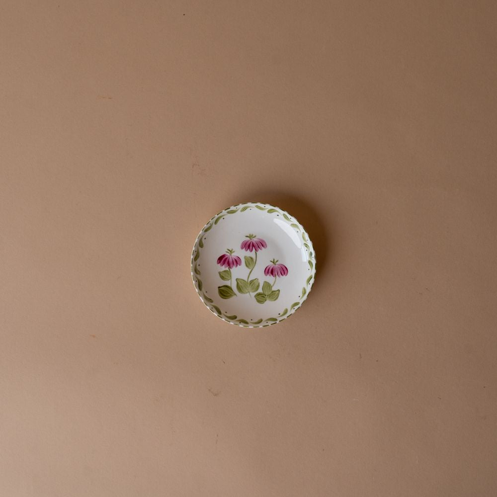 Hand-Painted Porcelain Dish - Floral Bouquet dish Cristina Cisneros (Faire)