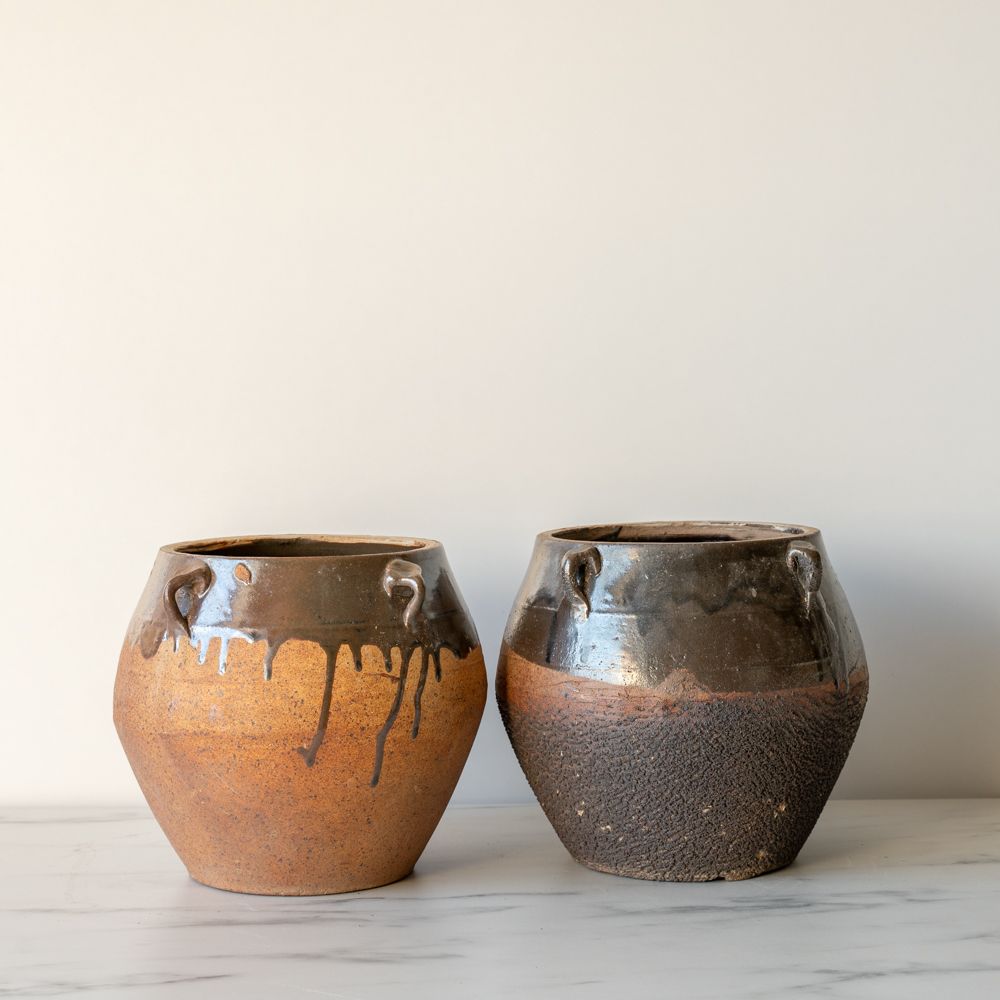 Vintage Freddie Partial Glaze Pot 0-VINTAGE-pot Hauer Market