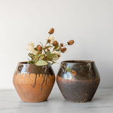 Vintage Freddie Partial Glaze Pot 0-VINTAGE-pot Hauer Market