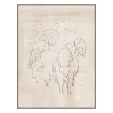 "Herd of Buffalo" Framed Art Print ARTWORK - framed print Celadon Art