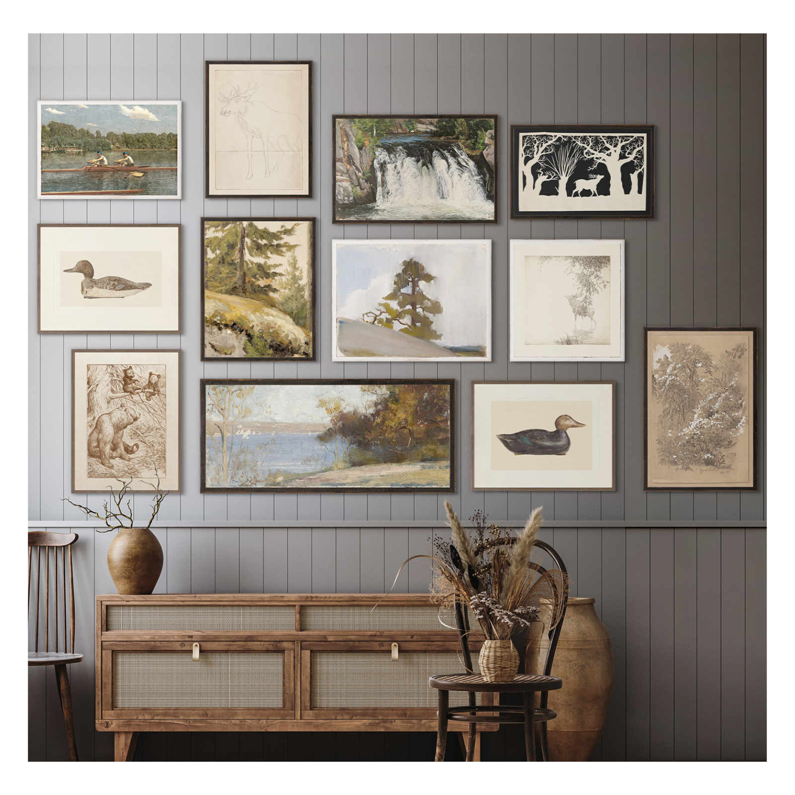 "Cliffside Pine" Framed Art Print ARTWORK - framed print Celadon Art