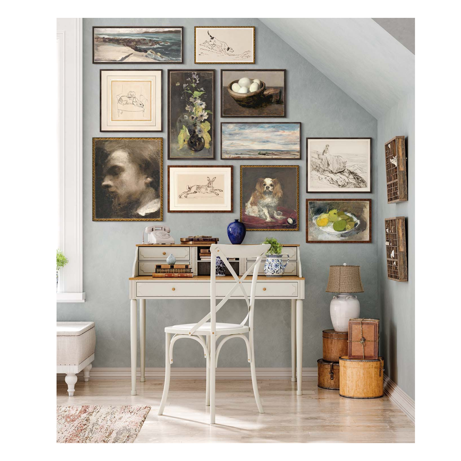 "Rabbit Running" Framed Art Print ARTWORK - framed print Celadon Art