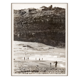"Vintage Cliffside Beach" Framed Art Print ARTWORK - framed print Celadon Art