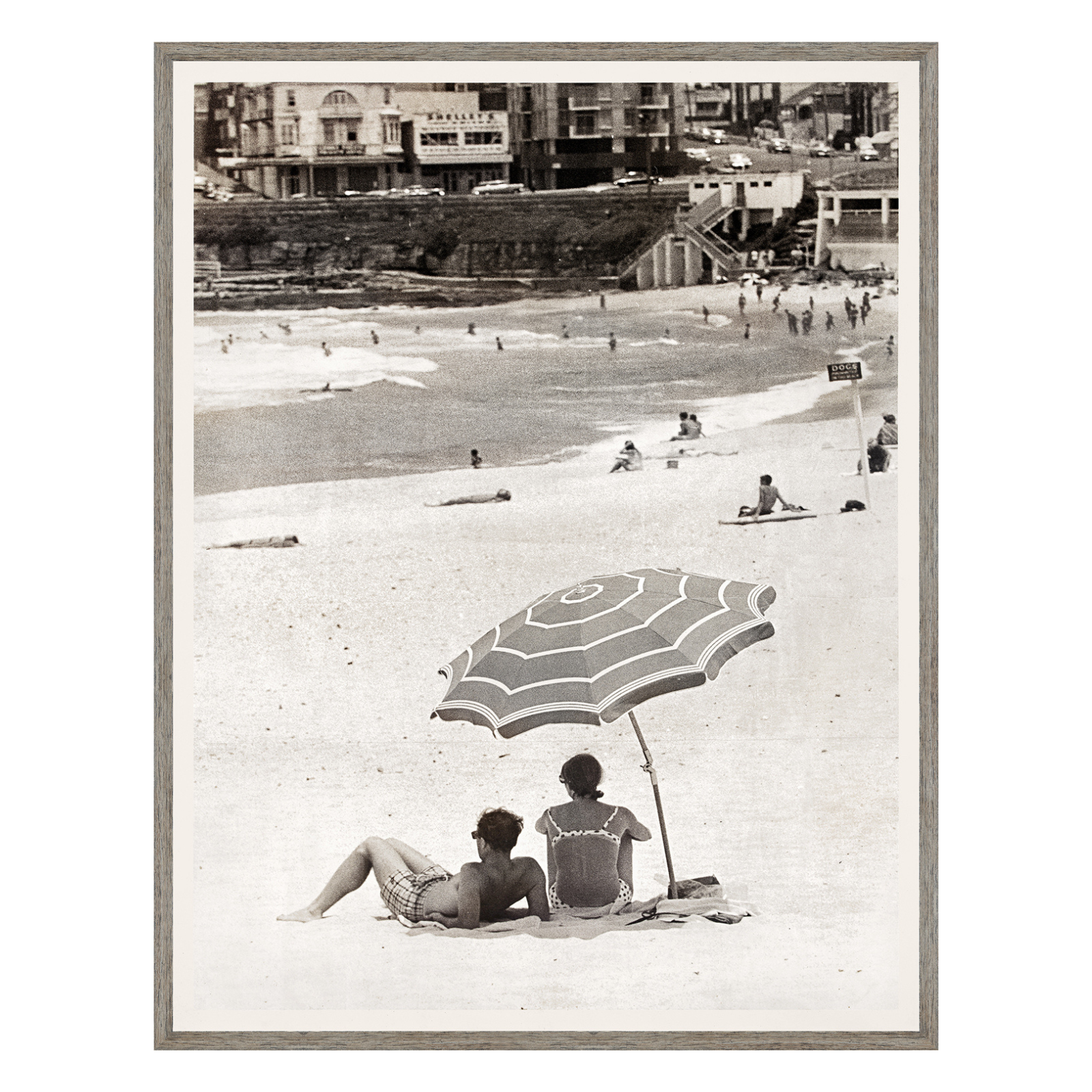 "Vintage Beach Vacation" Framed Art Print ARTWORK - framed print Celadon Art
