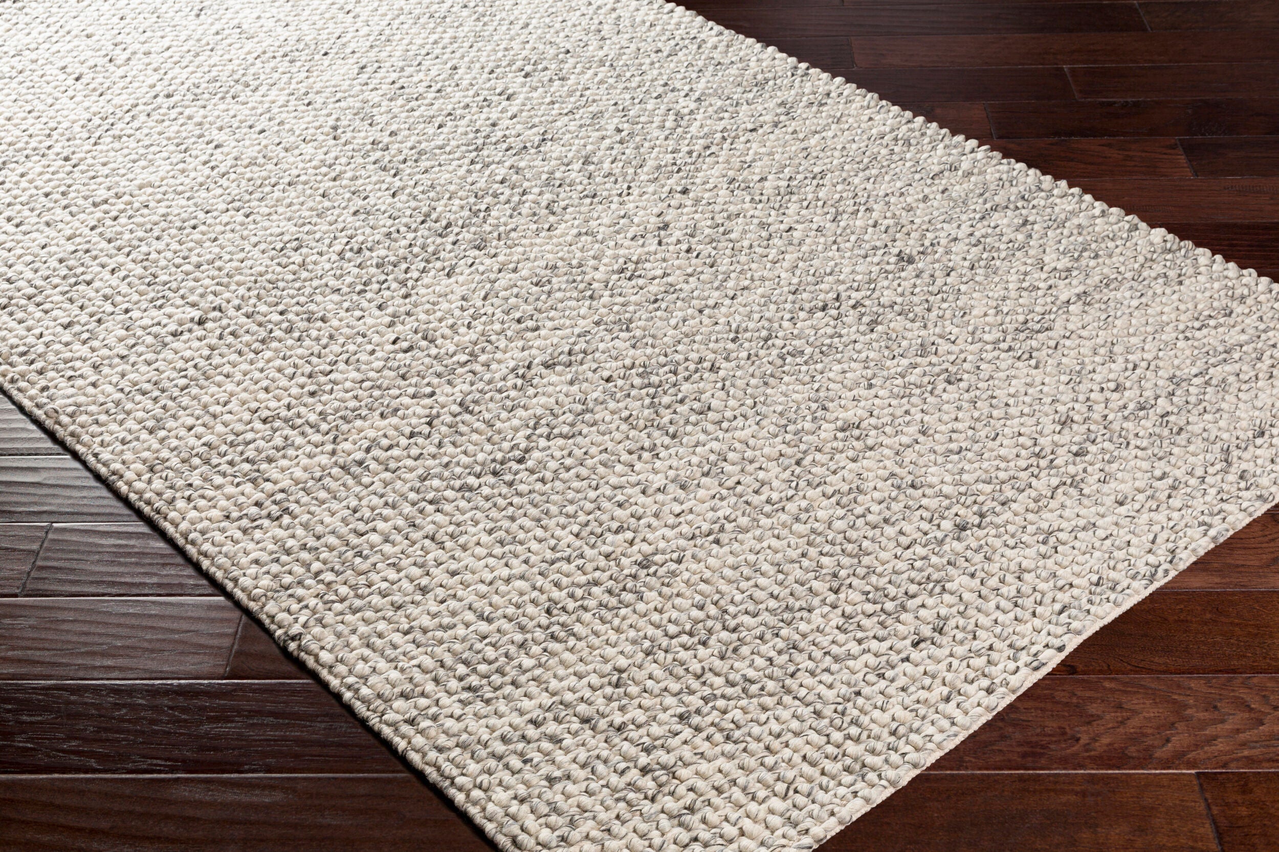 Lucy Charcoal Handwoven Rug RUGS - wool Surya