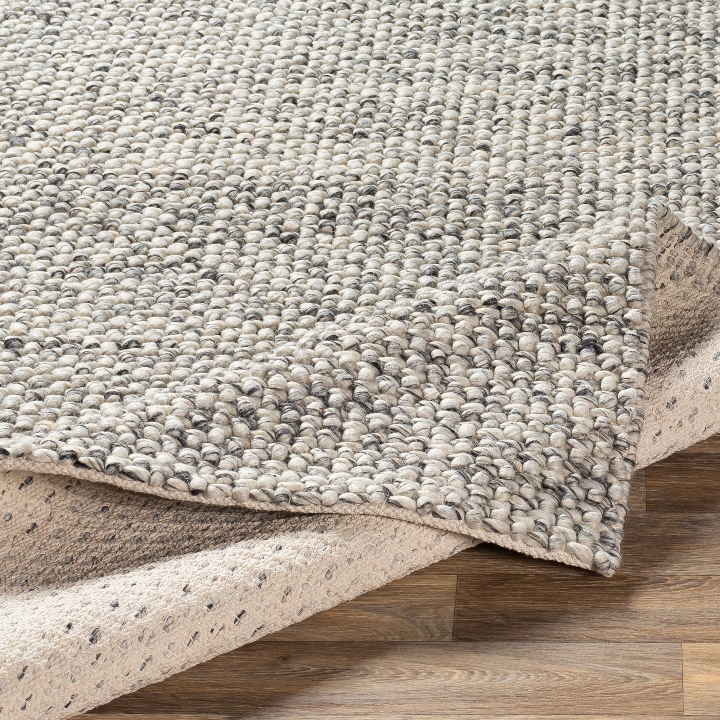 Lucy Charcoal Handwoven Rug RUGS - wool Surya