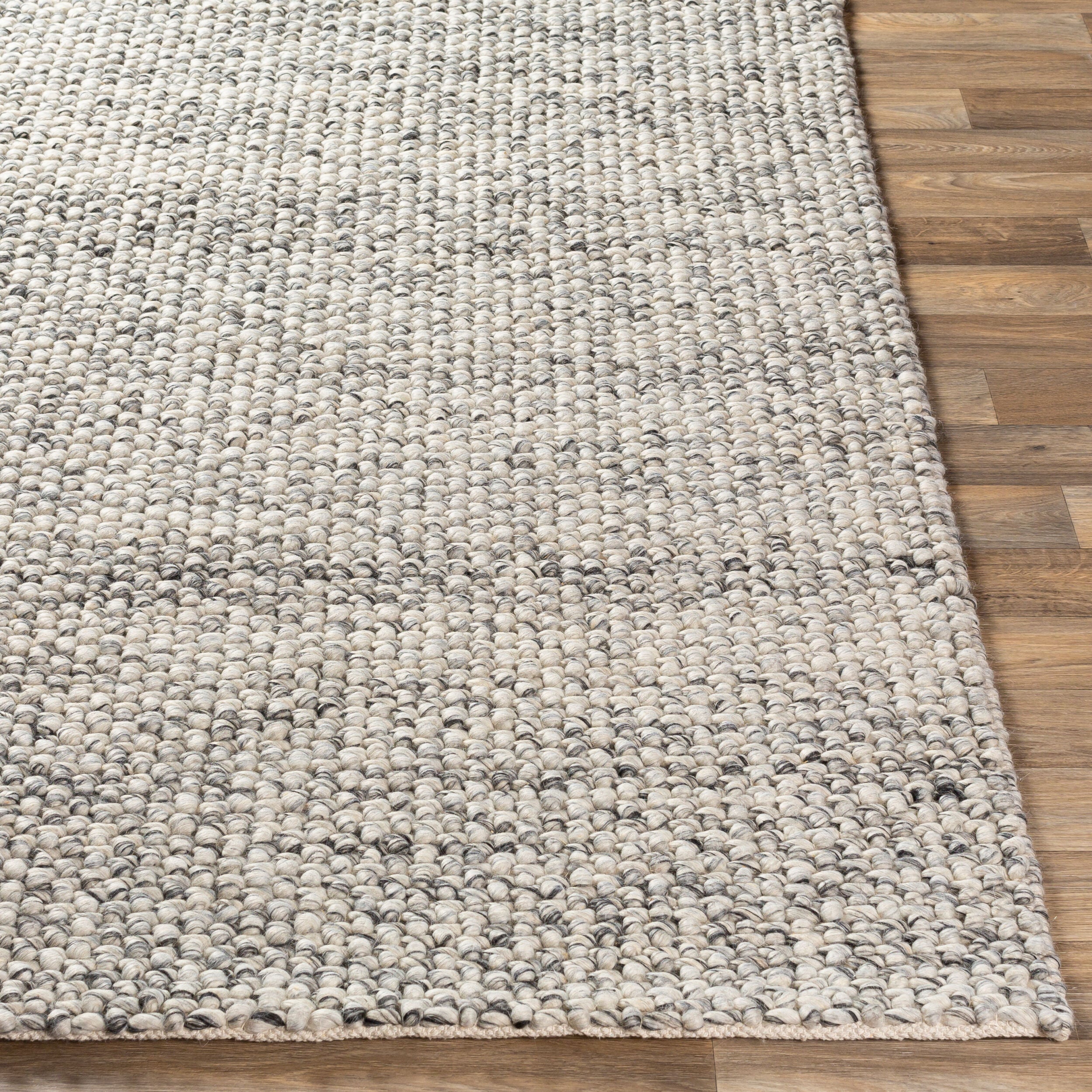 Lucy Charcoal Handwoven Rug RUGS - wool Surya