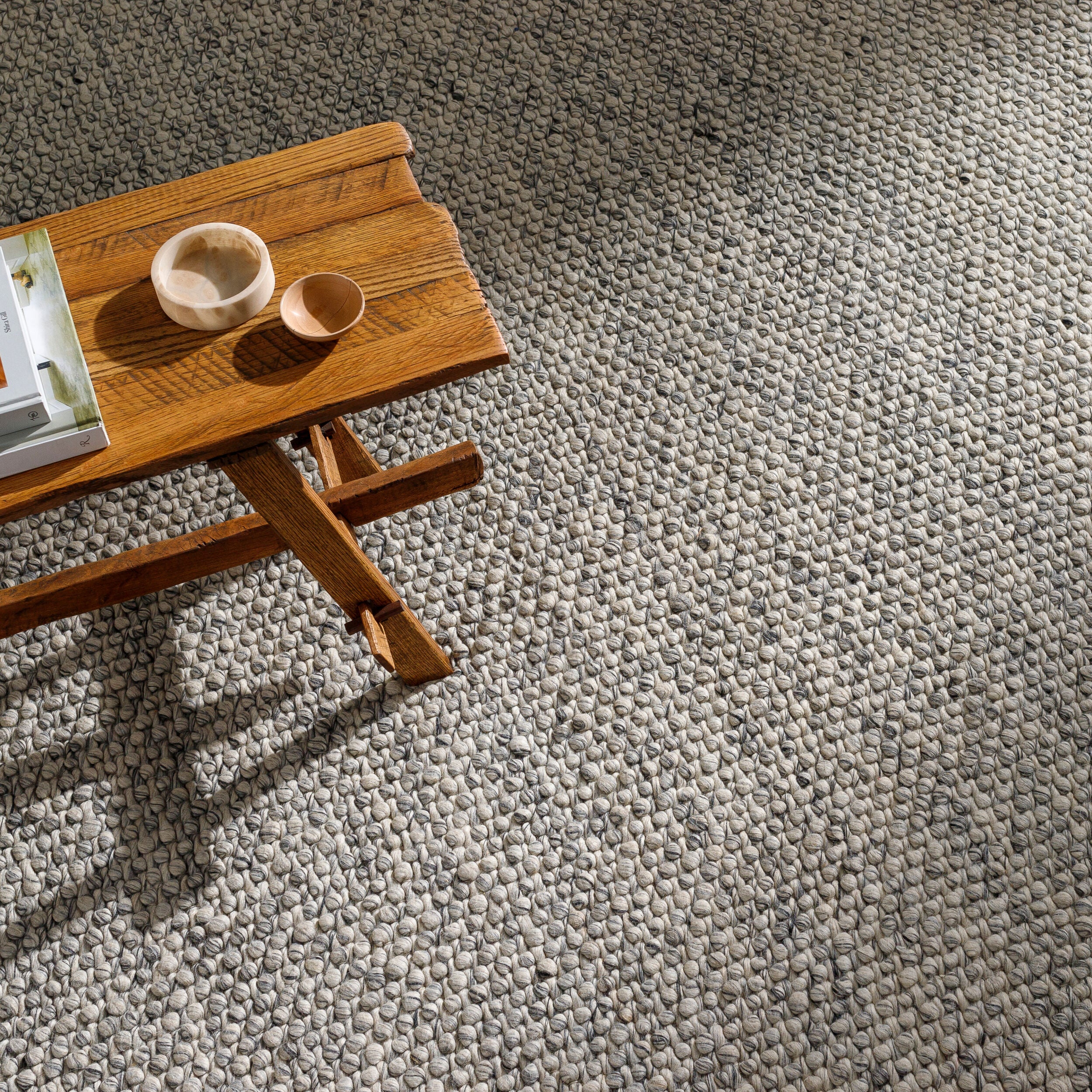 Lucy Charcoal Handwoven Rug RUGS - wool Surya