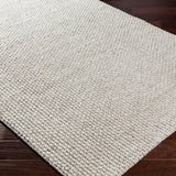 Lucy Light Grey Handwoven Rug RUGS - wool Surya