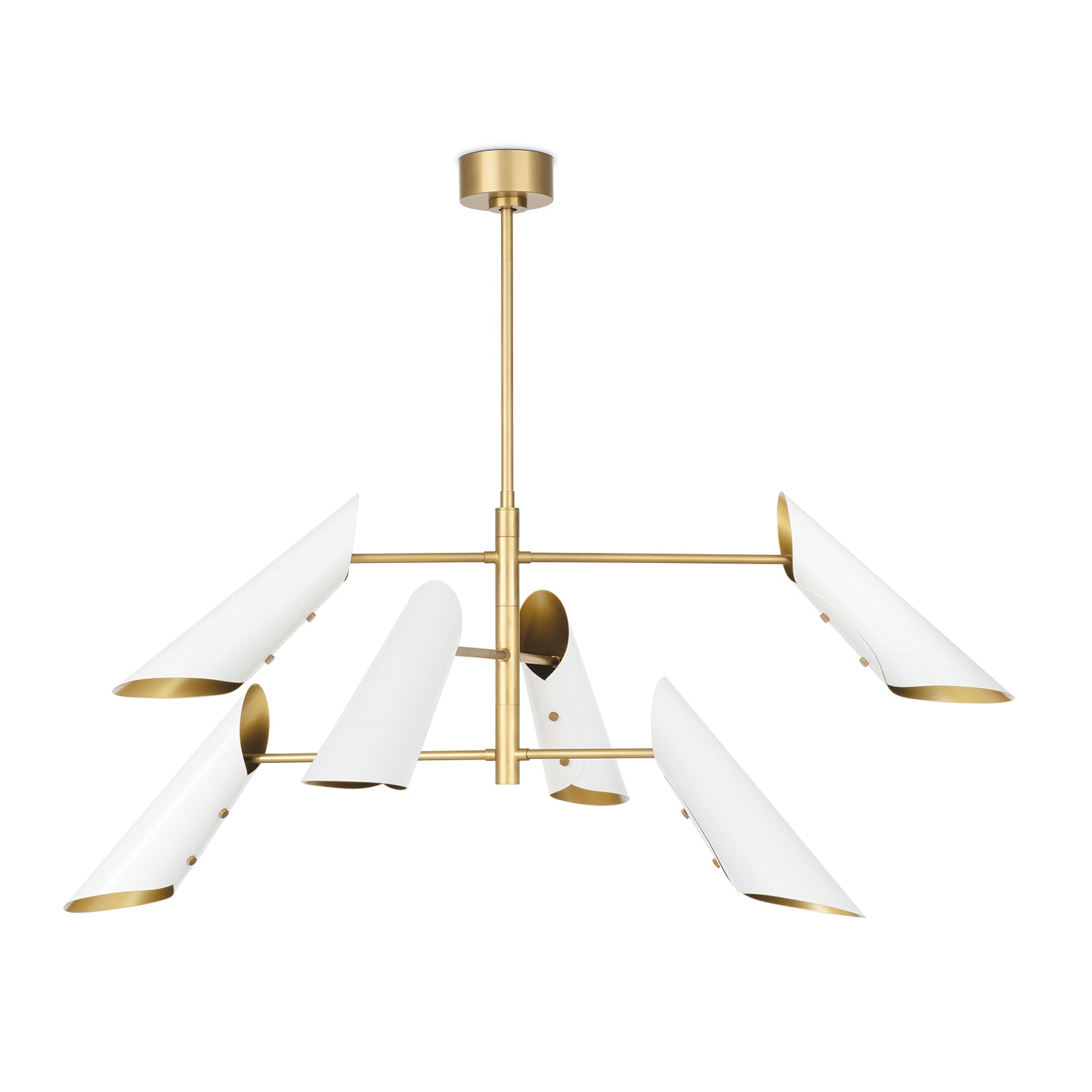 Vest Chandelier (White and Natural Brass) Chandelier Regina Andrew
