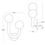 Happy Sconce Right Side (Natural Brass) Wall Sconces Regina Andrew