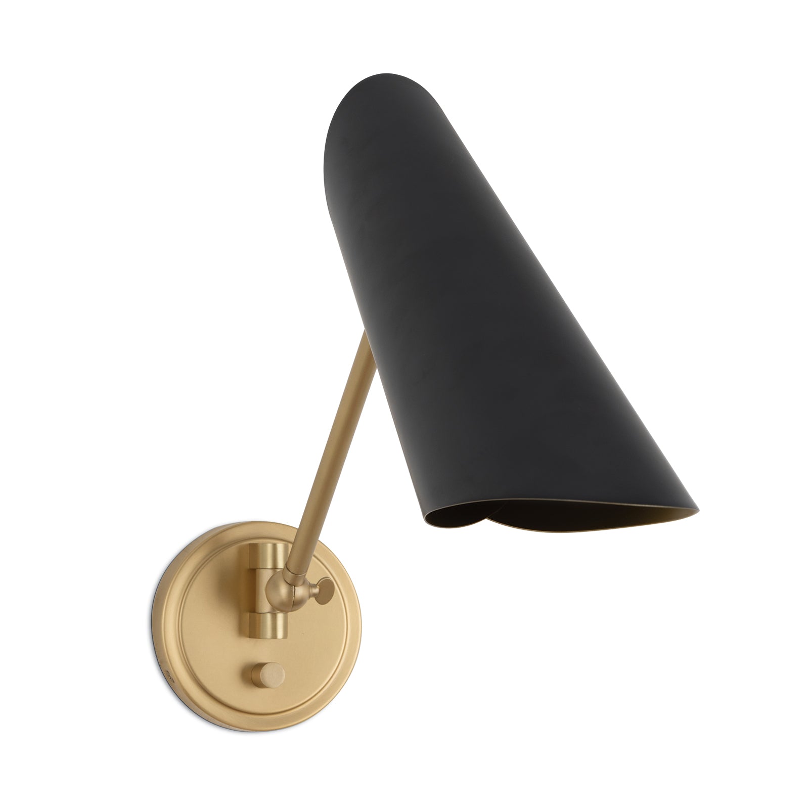 Vest Single Arm Sconce (Blackened Brass and Natural Brass) Wall Sconces Regina Andrew