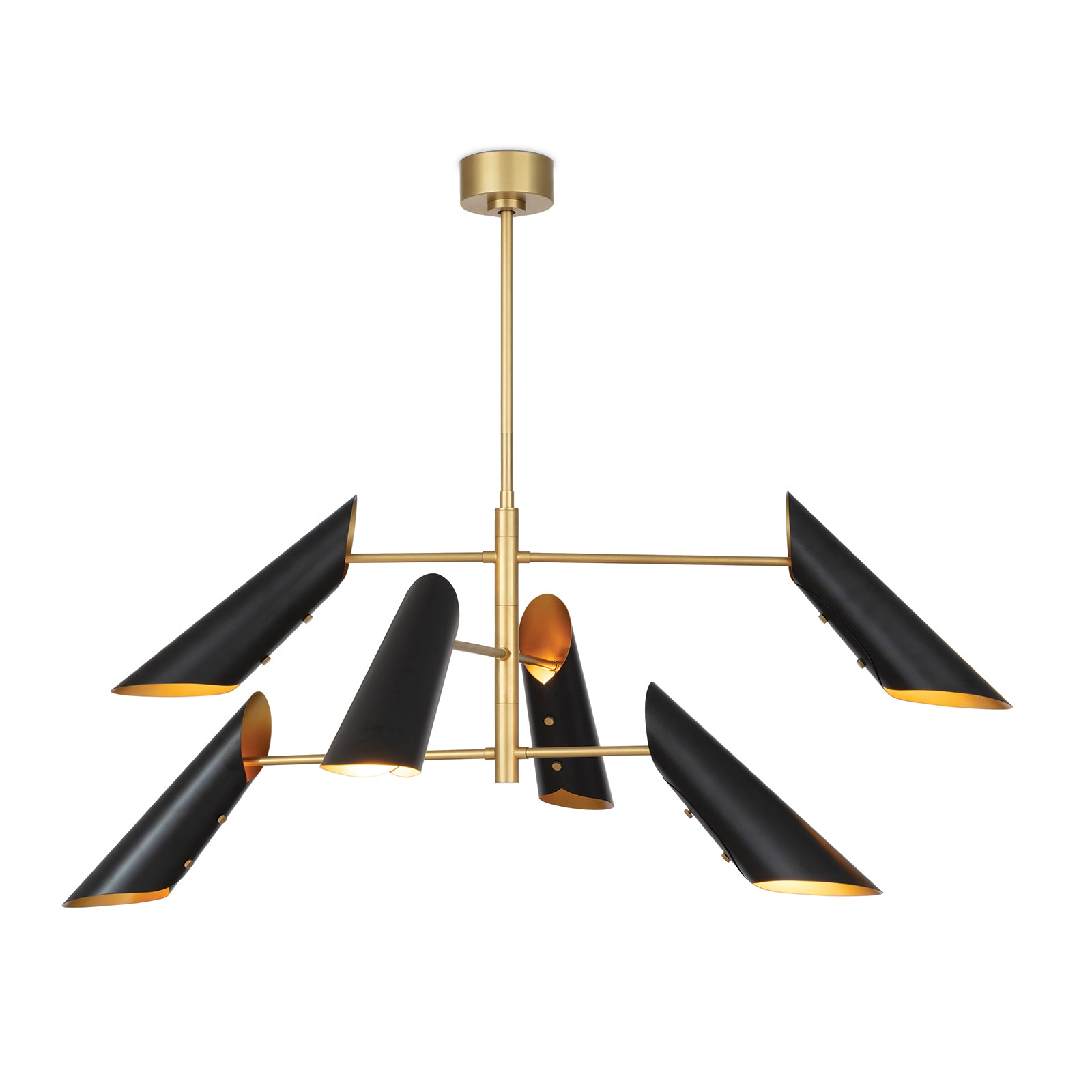 Vest Chandelier (Blackened Brass and Natural Brass) Chandelier Regina Andrew