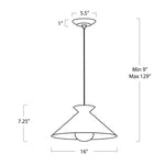 Viggo Pendant Small (Black and Gold) Pendants Regina Andrew