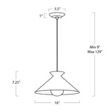 Viggo Pendant Small (Black and Gold) Pendants Regina Andrew