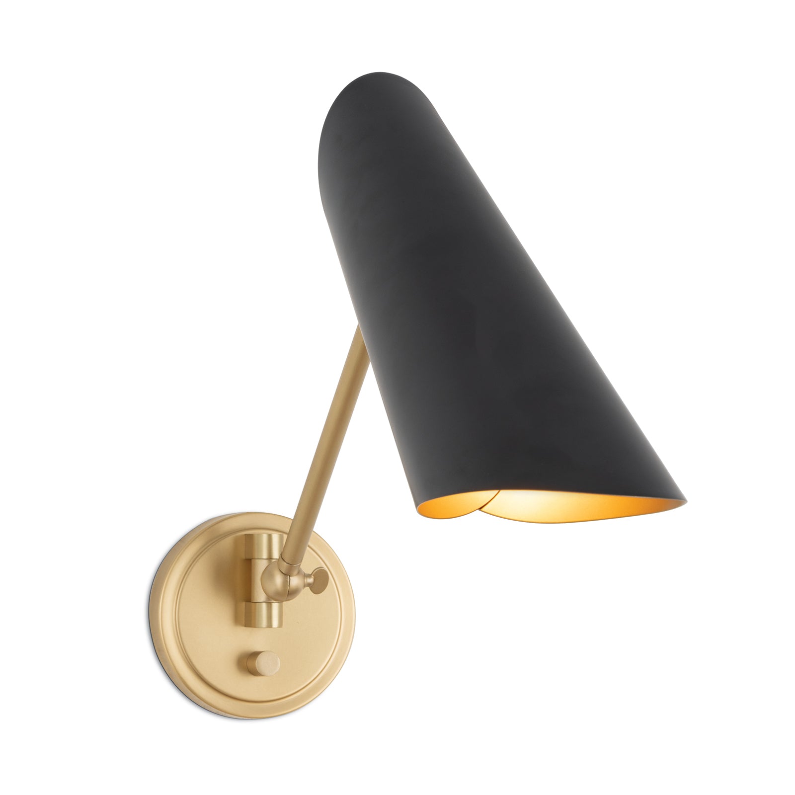 Vest Single Arm Sconce (Blackened Brass and Natural Brass) Wall Sconces Regina Andrew