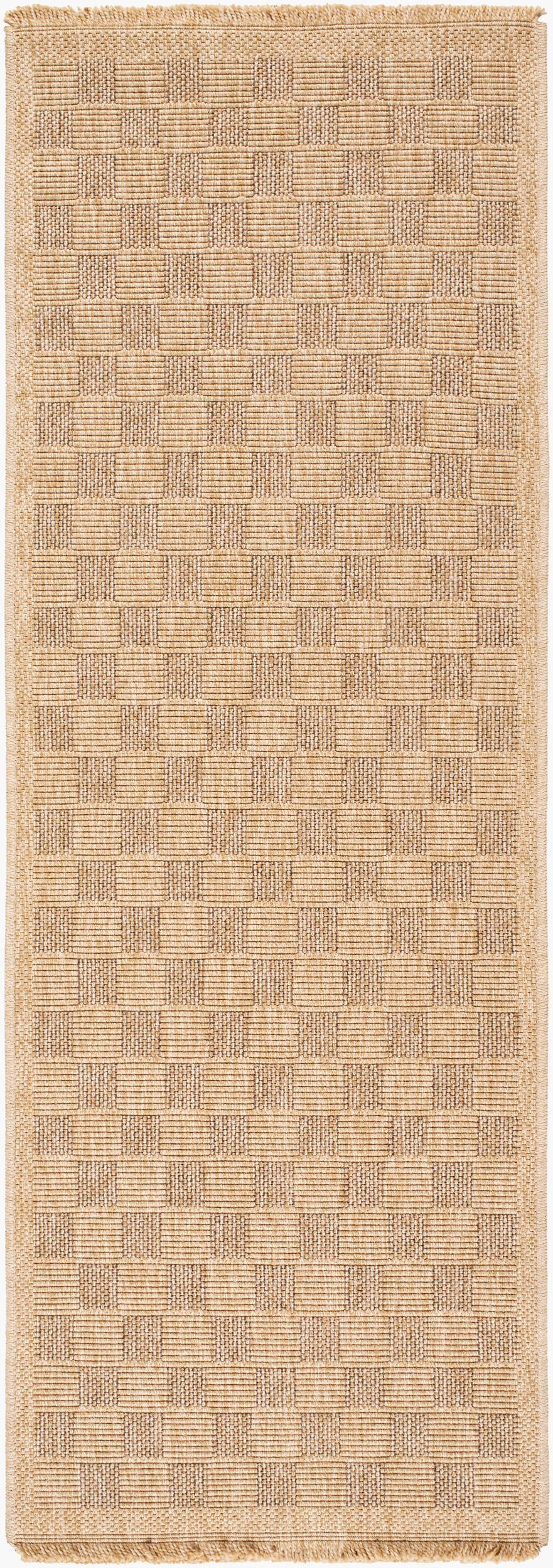 Mitchell Natural Checkered Outdoor Rug 0-patterned rugs Surya
