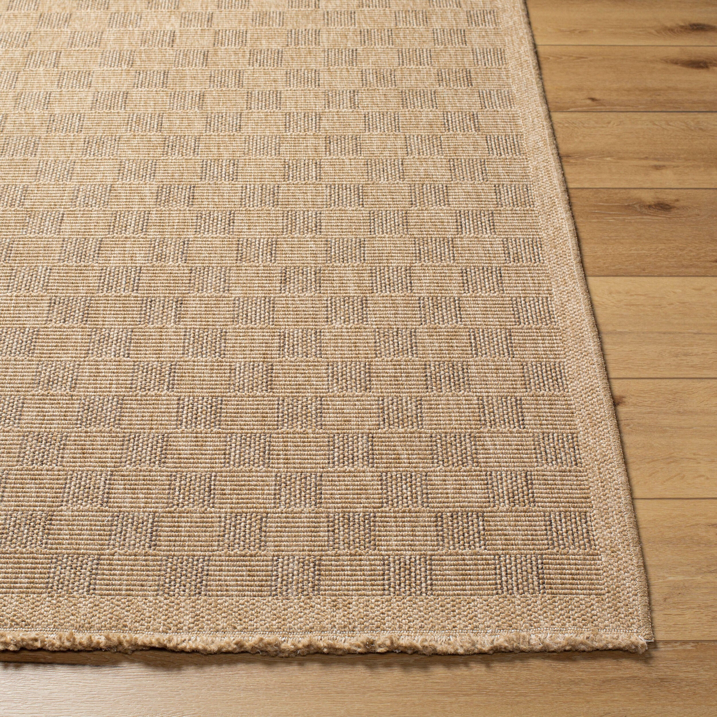 Mitchell Natural Checkered Outdoor Rug 0-patterned rugs Surya