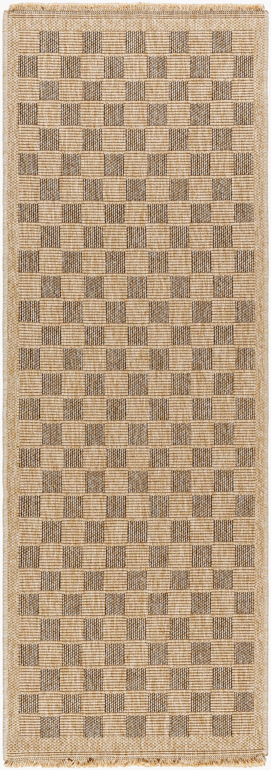 Mitchell Charcoal / Natural Checkered Outdoor Rug 0-patterned rugs Surya