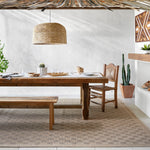 Mitchell Charcoal / Natural Checkered Outdoor Rug 0-patterned rugs Surya