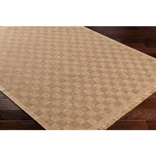 Mitchell Natural Checkered Outdoor Rug 0-patterned rugs Surya